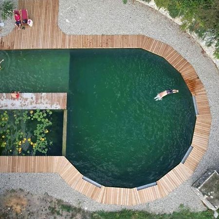 Grand Gite Les Cabanes De Fallot Pour 19 Personnes - Piscine Naturelle L'isle-Bouzon Extérieur photo
