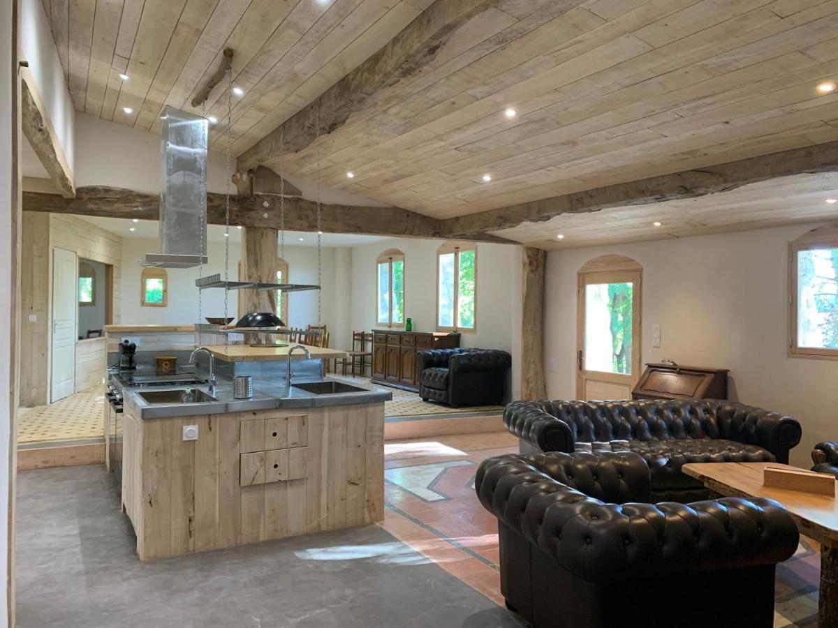 Grand Gite Les Cabanes De Fallot Pour 19 Personnes - Piscine Naturelle L'isle-Bouzon Extérieur photo