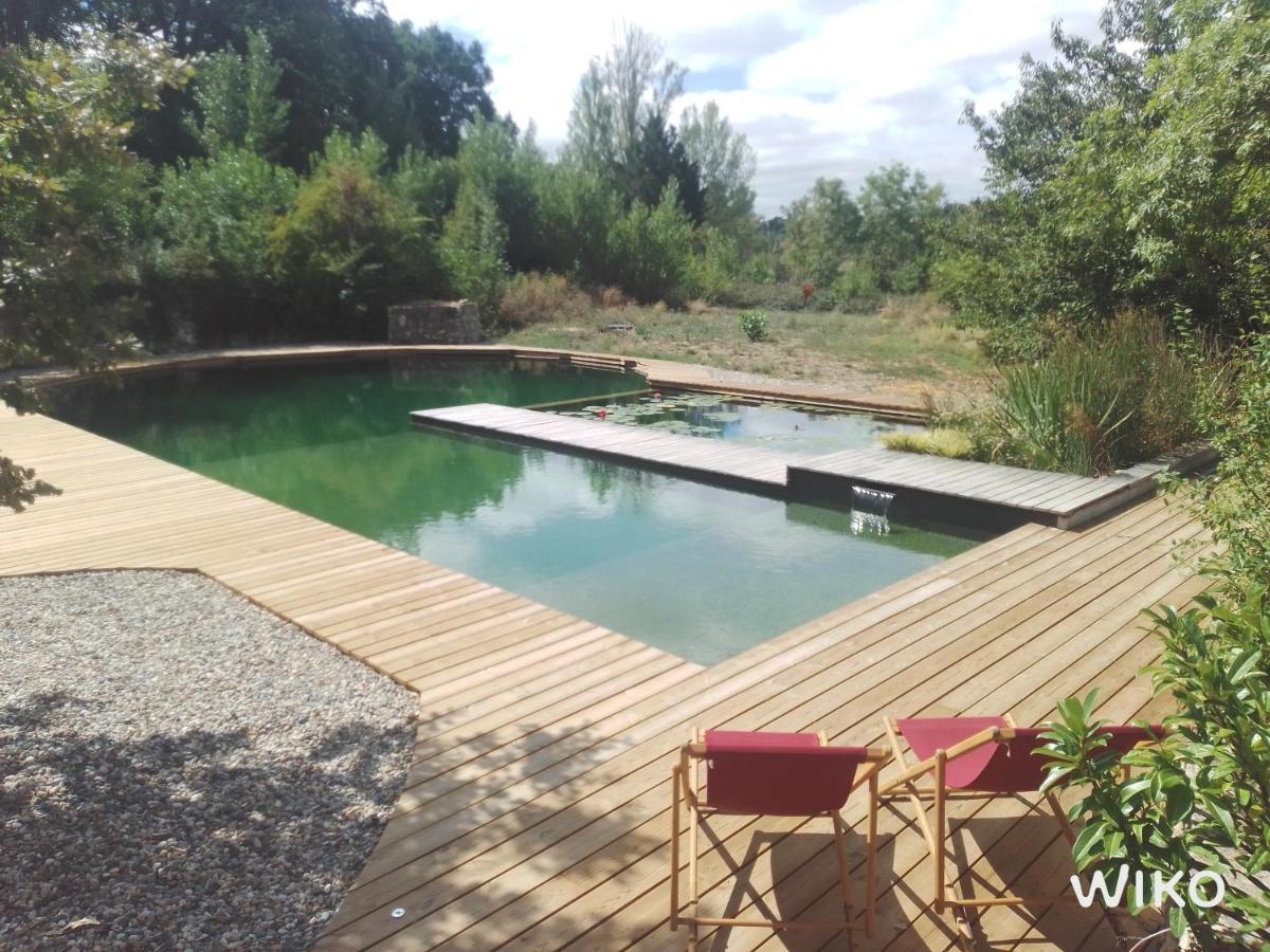 Grand Gite Les Cabanes De Fallot Pour 19 Personnes - Piscine Naturelle L'isle-Bouzon Extérieur photo